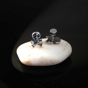 Bông Tai Hình Quả Tạ Đầu Lâu Bằng Thép Titan, Trang Sức Cá Tính Cho Nam Và Nữ, Phong Cách Punk, Hip Hop - Product Image 3