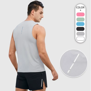 Wholesale <b>Athletic</b> Wear Marathon Singlets for Men Hot Selling Tank Top Gym Gym Vest for Men - Product Image 3