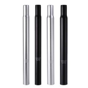 Rallonge de tube de selle de vélo en alliage d'aluminium de 27.2mm x 350mm noir argenté tige de selle de vélo avec un design élégant - Product Image 2
