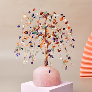 Base de cristal en polvo Natural, árbol de la riqueza, decoración del hogar - Product Image 1