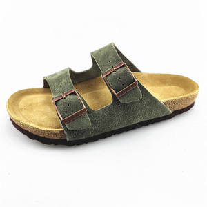 Birkenstocks, sandalias de gladiador para todas las estaciones para <span class=keywords><strong>hombre</strong></span>, <span class=keywords><strong>zuecos</strong></span> de cuero genuino Beige, zapatos para caminar para viajes al aire libre en la playa - Product Image 4