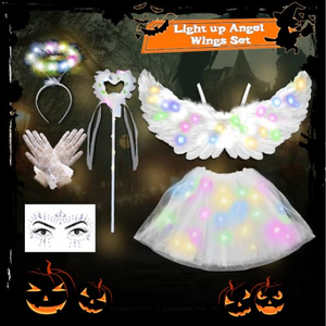 Alas de Ángel LED Coloridas, Alas de Mariposa Luminosas para Niños, Decoración para Fiestas de Cumpleaños, Disfraz - Product Image 5