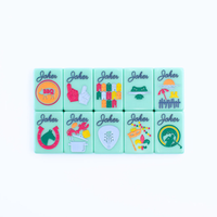 Tuiles de Mahjong Américaines Vert Menthe Southern Living, Ensemble de 160, Motifs Willow Swallow Lemon Golf, En Stock, Personnalisation OEM/ODM