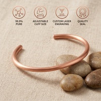 Bracelet jonc ouvert ajustable en cuivre rouge massif à 99 %, motif gaufré vintage en forme de cœur, pour homme, thérapie magnétique