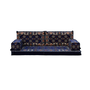 Set di divani in tessuto etnico arabico Jalsa marocchino componibile quadrato componibile con imbottitura in spugna per soggiorno e uso alberghiero - Product Image 6