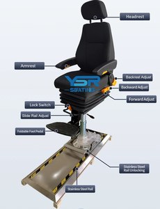 Asiento Marino YSR al por Mayor, Asiento de Cuero con Cinturón de Seguridad, Impermeable, Ligero, para Ferry - Product Image 4
