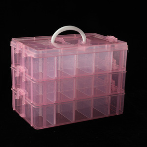 Transparent Three Layer Plastic Storage Box With Compartments For Jewelry Parts Screw Organizer 12 Capacity - Product Image 3
