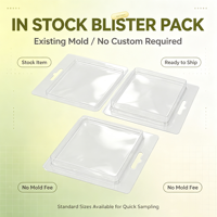 Échantillon gratuit Stock Moule Pas de personnalisation requise Emballage en plastique PET recyclable Boîtes d'emballage en blister