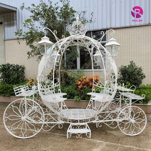 Grand chariot de cheval de citrouille royale chariot de cendrillon blanc de princesse chariot de mariage - Product Image 3