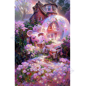 Kit Pittura Diamante 5D LS Dream <span class=keywords><strong>Castle</strong></span>, Paesaggio Fai-da-Te, Ricamo Diamante Completo, Mosaico a Punto Croce, Arte da Parete - Product Image 1