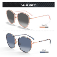 2023 surdimensionné géométrie métal cadre lunettes de soleil marque de luxe conduite lunettes de soleil voyage nuances UV400 femmes