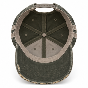 Casquette de baseball vintage en coton lavé à 6 panneaux, ajustable, avec logo brodé, style snapback - Product Image 4