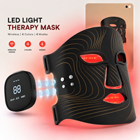 Masque facial LED professionnel 510K en silicone pour photothérapie, lumière rouge, OEM ODM, portable, lumière rouge, NIR, bleue, ambre