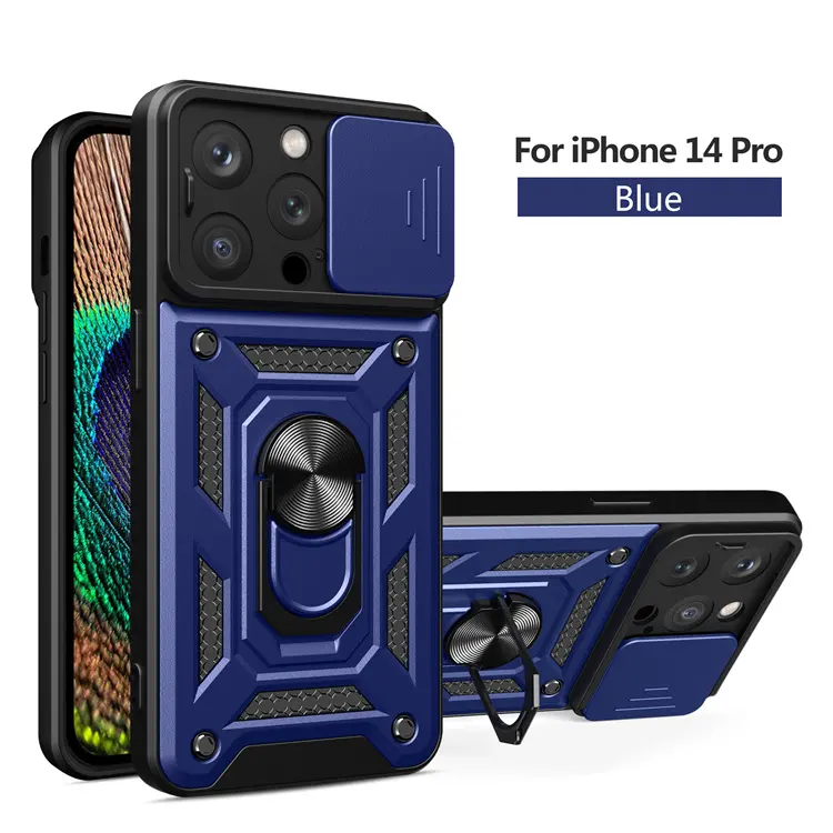 For Huawei Y9S/Y9A/Y9 PRIME 2019 Slide Camera Lens Protection mobile phone cases with kickstand back cover