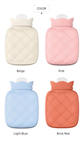 Bouillotte en silicone réutilisable Refine Factory, chauffe-mains portable avec housse tricotée, sac à eau anti-fuite pour usage quotidien