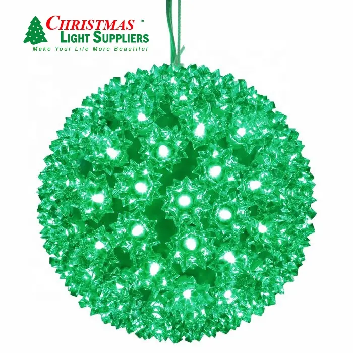 Atacado 50 LED Starburst Luz levou motivo bola ao ar livre Natal luz telhado levou pendurado BOLA LUZ EXTERIOR