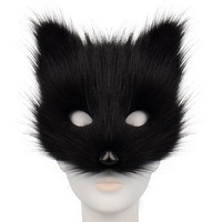 Masque de renard unisexe pour enfants, fait main sur mesure, avec fausse queue de renard, ensemble d'accessoires de costume de cosplay pour Halloween, ODM