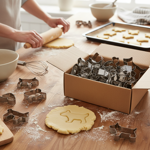 Scatola di 96 in metallo personalizzabili formine per biscotti per cani in acciaio francobolli per utensili da forno o stampi per biscotti - Product Image 3