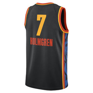 Oklahoma City para Hombre # Camiseta de Baloncesto Holmgren 7, Uniforme Bordado y Cosido, Talla Grande para Adultos, Transpirable, de Secado Rápido, para Verano - Product Image 4