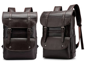 Vendita calda LOGO personalizzabile Retro zaini da viaggio all'aperto multifunzionale <span class=keywords><strong>zaino</strong></span> per Laptop da <span class=keywords><strong>uomo</strong></span> in <span class=keywords><strong>pelle</strong></span> sintetica Business Bag - Product Image 3