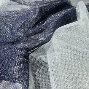 Hot sale lame yarn special luster nylon bridal lace shiny wedding tulle fabric - Product Image 5