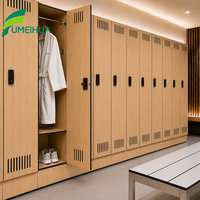 Casier compact à porte simple en HPL pour hôtels, casier de rangement pour vêtements du personnel logistique