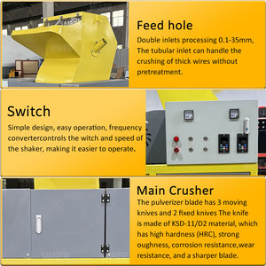 VANER Kleine 30-100 kg/std Kupferdraht Granulator Maschine Abfall Kabel Granulieren Elektrokabel Recycling-Ausrüstung für den heißen Verkauf - Product Image 4