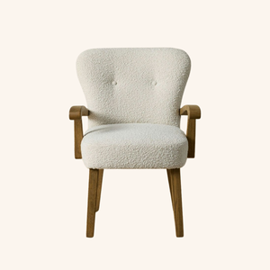 Chaise de salle à manger à bras en bois de mindi massif minimaliste Oslo, écologique pour la maison, le bar, le restaurant, l'hôtel et le café - Product Image 1