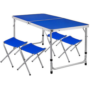 Portable Lightweight Garden Replacement Seats Leisure Parts Aluminum Kids Picnic Camp <b>Folding</b> <b>Table</b> and Chair Set - Product Image 1
