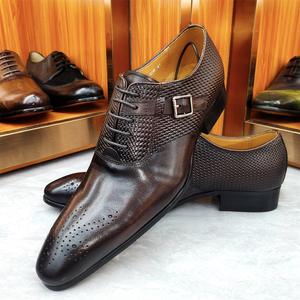 Zapatos de hombre de cuero elegantes de negocios formales de estilo Oxford de alta calidad muy populares y duraderos - Product Image 2