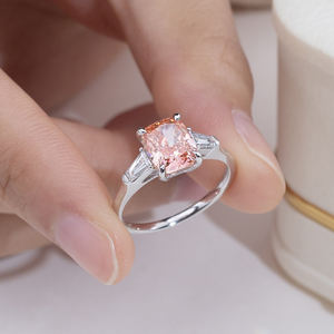 Anillo de Diamantes Rosados de Moda, Joyería Messi MSR-2039 PT950 para Mujer - Product Image 4