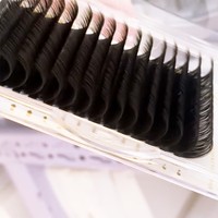Perlengkapan Ekstensi Bulu Mata Dark Matte Grosir, Bulu Mata Ekstensi C D CC DD L M LC LD Matte Black Cashmere, Tray Ekstensi Bulu Mata