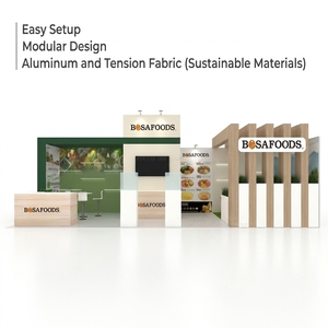 Stand <span class=keywords><strong>d</strong></span>'exposition personnalisé, modulaire, portable, en aluminium et tissu, facile à installer, taille personnalisable - Product Image 2