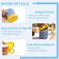 Couvre-bocaux à yaourt en silicone, 4 pièces, couleurs variées, adaptés aux bocaux en verre de 4,4 oz et 5,6 oz, de qualité alimentaire, étanches, réutilisables, anti-fuite