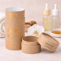 Emballage personnalisé en tube de papier kraft 100 % recyclé de qualité alimentaire pour poudre de thé vert matcha, boîte écologique recyclable