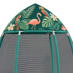 Design tropical <span class=keywords><strong>360</strong></span> °   Protection pour <span class=keywords><strong>trampoline</strong></span>, <span class=keywords><strong>filet</strong></span> de sécurité pliable, lit de saut intérieur pour usage domestique - Product Image 4