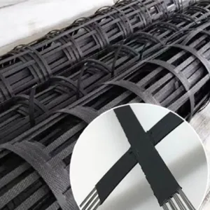 Niedriger Fabrik preis Kunststoff-Basalt faser gewebe Polypropylen-Boden verstärkung Stahl Stahl-Kunststoff-Verbund-Bergbau-Geo gitter