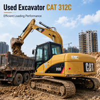 Excavatrice d'occasion en excellent état CAT 312C 94HP Diesel sur chenilles pour le dragage de rivières