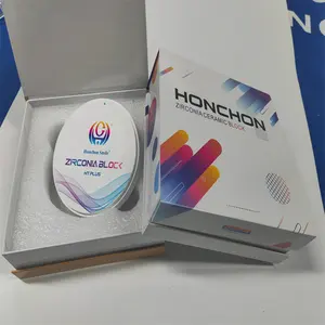 โลโก้ที่ปรับแต่งได้ 1350Mpa 39% โปร่งแสง Ht Plus สีขาว Z Irconia แผ่นเพทาย Lab เซอร์โคเนียบล็อกทันตกรรมรายการ Cad Cam บล็อก - Product Image 6