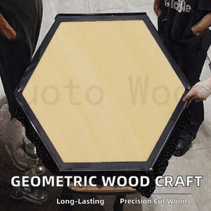 Artisanat géométrique en contreplaqué découpé au laser, différentes formes, ornement mural, forme personnalisée - Product Image 2