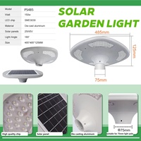 Lampe solaire de jardin en forme d'OVNI 30W, en alliage d'aluminium, étanche IP65, pour extérieur, LED, pour villa, cour, allée, parc