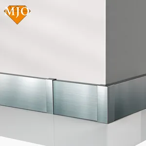 Foshan üreticisi MJO süpürgelik profil duvar süpürgelik zemin dekorasyon 304/316 paslanmaz çelik seramik köşe parçaları