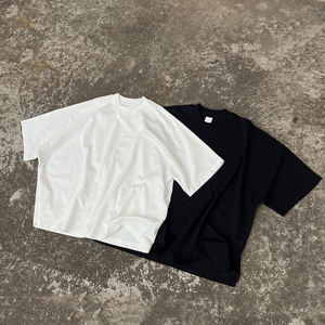 T-shirt en coton 100% de haute qualité, col rond, surdimensionné, lourd, personnalisé, décontracté, coupe ample, manches courtes, t-shirt uni pour homme - Product Image 1