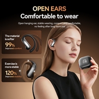 Écouteurs sans fil OEM personnalisés M142 BT V6.0 à crochet d'oreille, son HIFI, casque sport à oreille ouverte, affichage LED, écouteurs TWS pour la course à pied