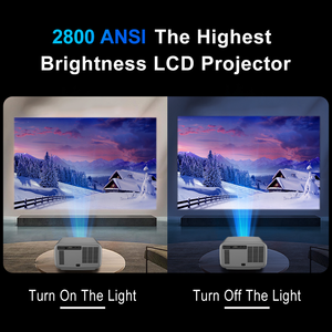 Ab stok Android 12 akıllı 4K projektör 2800ANSI 350 "Cubelite Max WIFI <span class=keywords><strong>LCD</strong></span> ev sineması film oyun 4K Video projektör - Product Image 2