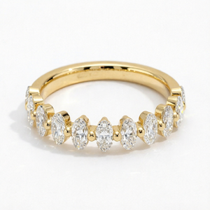 Ensemble de bagues simples plaquées or pour femmes avec zircon blanc intégral, bagues de fiançailles et de mariage - Coffret cadeau de luxe léger - Product Image 1