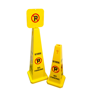 Señal de Advertencia de Piso Mojado de Plástico Amarillo para Seguridad Vial, Cono de Precaución de Prohibido Estacionar - Product Image 1