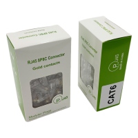 Conector de módulo RJ45 8P8C chapado en oro CAT6 UTP Pass-Through 3U Conector Accesorio de 1 fila para conector