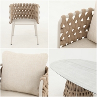 Ensemble de patio en métal et aluminium, mobilier d'extérieur, ensemble de table de jardin, fabricants de mobilier de jardin en gros, ensemble de salle à manger d'extérieur