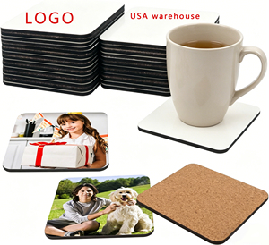 Posavasos Sublimables con Reverso de MDF y Corcho, Personalizados de Madera para Bebidas, Cuadrados o Redondos - Product Image 1